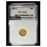 1855-C $1 GOLD T2 PCI AU/BU