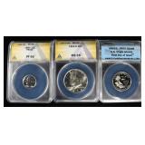 (3) ANACS GRADED COINS