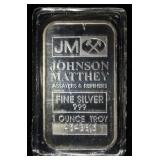 JM 1 OZ .999 SILVER BAR