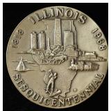ILLINOIS APPROX 4.06 OZ .999 SILVER ROUND
