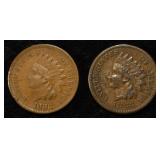 1882 XF, 1883 AU INDIAN CENTS
