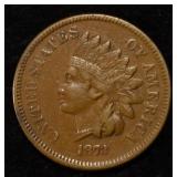 1873 INDIAN CENT XF