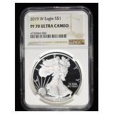 2019-W AMERICAN SILVER EAGLE NGC PF70 UCAM
