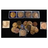 (22) LARGE TOKENS AND MEDALS