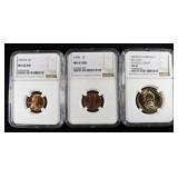 (3) NGC GRADED COINS