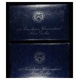 1973 & 74 EISENHOWER DOLLAR BLUE PACKAGING