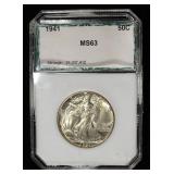 1941 WALKING LIBERTY HALF PCI CH BU