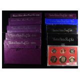 .1980-89 US PROOF SETS