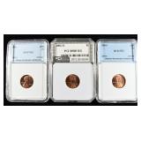 (3) GRADED MEMORIAL CENTS