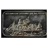 WASHINGTON CROSSING THE DELAWARE 1 OZ 0.999 BAR