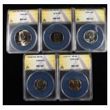 (5) ANACS GRADED COINS