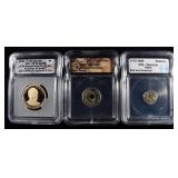 (3) GRADED ICG COINS