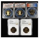 (5) GRADED DOLLARS LOT