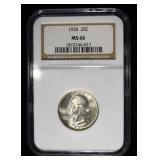 1935 WASHINGTON QUARTER NGC MS66