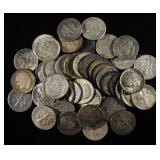 (50) 90% SILVER ROOSEVELT DIMES