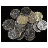 (20) 90% SILVER WASHINGTON QUARTERS