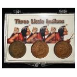 1903, 1906 & 1907 THREE LITTLE INDIANS CENTS