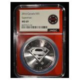 2016 1 OZ SILVER CANADA SUPERMAN NGC MS-69
