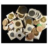 (50) MISC. TOKENS AND MEDALS