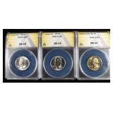 1953-S, 54-S & 55-D WASHINGTON 25C ANACS MS65