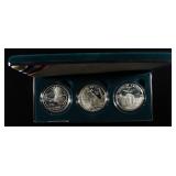 1994-P U.S. VETERANS 90% SILVER $1 THREE-COIN SET