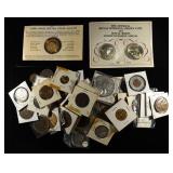 (50) MISC. TOKENS AND MEDALS