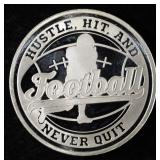 FOOTBALL 1 OZ .999 SILVER ROUND