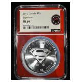 2016 1 OZ SILVER CANADA SUPERMAN NGC MS-69