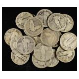 (20) STANDING LIBERTY QUARTERS
