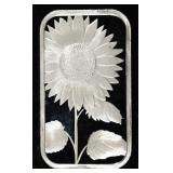 SUNFLOWER 1 OZ .999 SILVER BAR