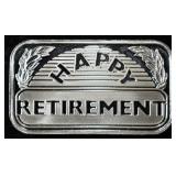 RETIREMENT 1 OZ .999 SILVER BAR