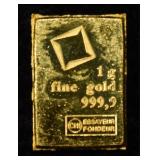 1 GRAM .9999 GOLD BAR