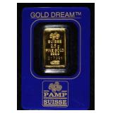 PAMP SUISSE 2.5 GRAMS .9999 GOLD BAR