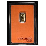 VALCAMBI SUISSE 1 GRAM .9999 GOLD BAR