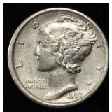 1923-S MERCURY DIME XF