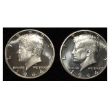 (2) 90% SILVER 1964 KENNEDY HALF DOLLARS PROOF BU