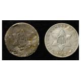 1852 & 1853 3-CENT SILVER