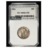 1924 STANDING LIBERTY QUARTER PCI GEM BU FH