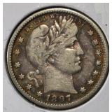 1897-O BARBER QUARTER VF