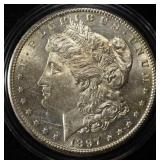 1897-S MORGAN DOLLAR CH BU