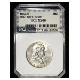 1954-S FRANKLIN HALF DOLLAR PCI SUPERB GEM BU FBL