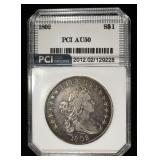 1802 DRAPED BUST DOLLAR PCI AU50