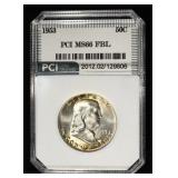 1953 FRANKLIN HALF DOLLAR PCI SUPERB GEM BU FBL