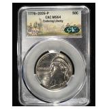 1776-2026-P ENDURING LIBERTY HALF DOLLAR CAC MS-64