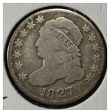 1827 CAPPED BUST DIME FINE