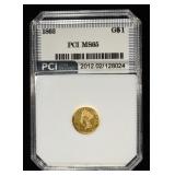 1862 $1 GOLD PCI GEM BU