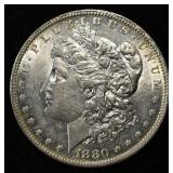 1880-O MORGAN DOLLAR AU