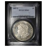 1883-S MORGAN DOLLAR PCGS MS-61