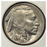 1934 BUFFALO NICKEL CH BU
