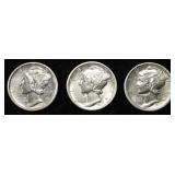 1916, 1917-S & 1920-D MERCURY DIMES